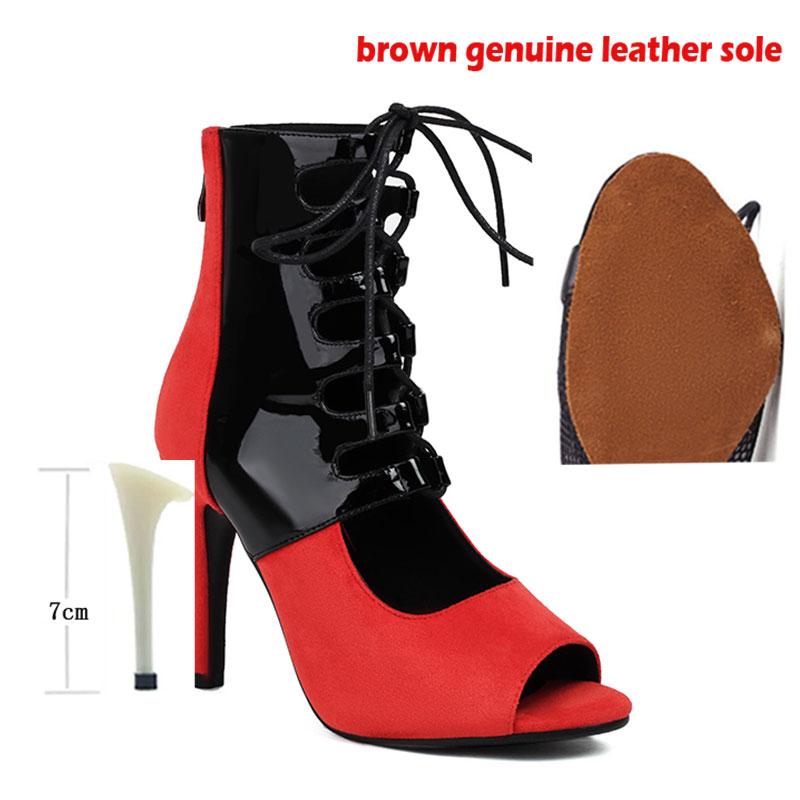Women  New Fashion Heels Comfort Lace-up Boot Stilettos Jazz Dance Women's shoes Red Sexy Stilettos Plus Size