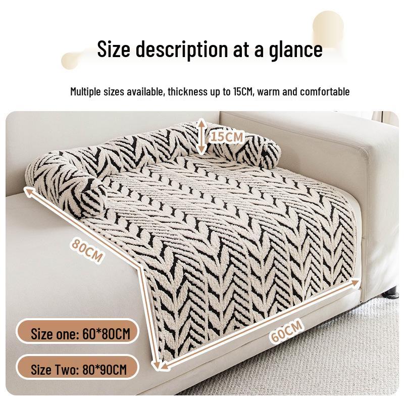 Plush Anti-Scratch Non-Slip Pet Mat for Cats & Dogs - Thickened Sofa Dog Bed