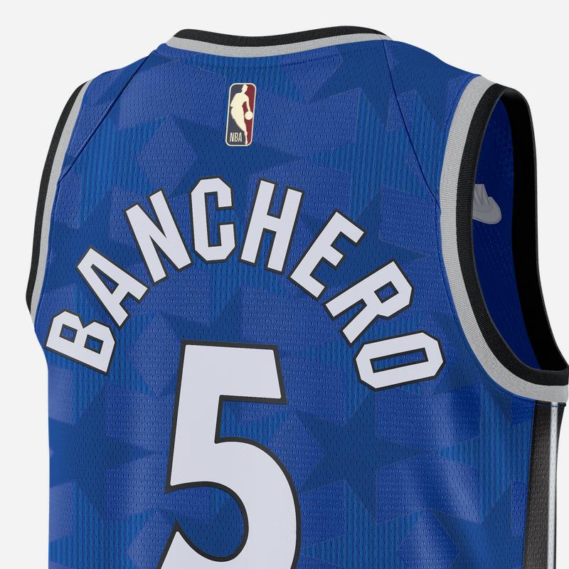 Nike NBA Orlando Magic Paolo Banchero 2023/24 Hardwood Classic Edition Swingman Jersey Game Royal/Grey/White Unisex Streetwear DX8612-480