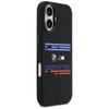 BMW M Silikon Horizontale Linie MagSafe Hülle für iPhone 17 Schwarz
