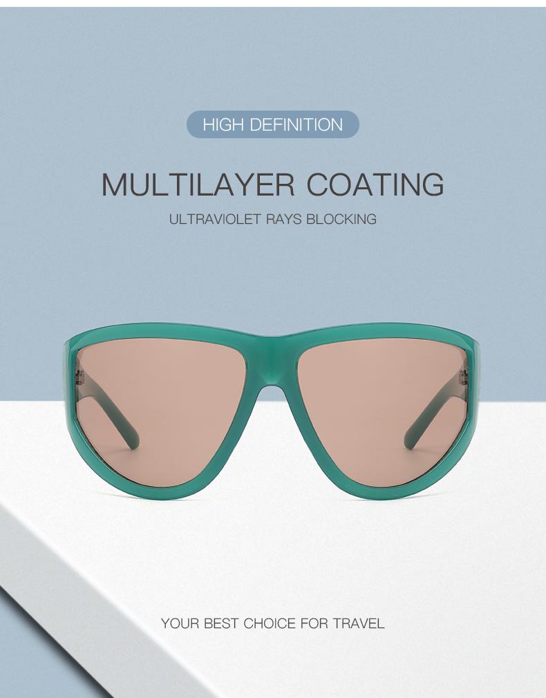 1 Pair of Oval Big Frame Street Fashion Sunglasses Big Frame Sports Cycling Sunglasses Sunglasses