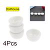 4Pcs 1/12 Dollhouse Miniature Accessories Mini Ceramic Bowl Simulation Kitchenware Plate Model Toy Doll House Decoration