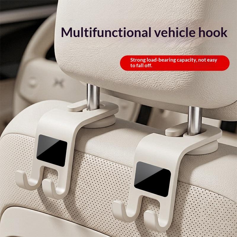 Slim Design Car Headrest Hooks Multifunctional Invisible Seat Hanging Holder for Handbags Purse Groceries Car Travel Use