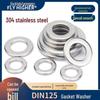 304 Thickened Stainless Steel Flat Washer, Round Washer, DIN125.