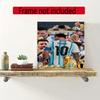 Messi Customize Your Name Diamond Painting Round Diamond Diy Frameless Holiday Artwork Suitable For Home Office Wall Decoration