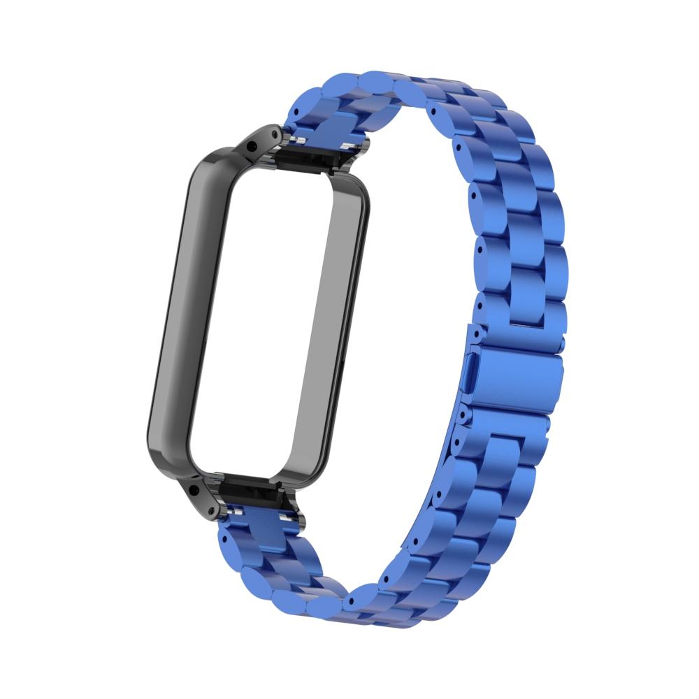 

Сменный металлический ремешок для Amazfit Band 7, твердая нержавеющая сталь, металлический ремешок с тремя бусинами, подходит для Amazfit Band 7 For Amazfit Band 7 синий