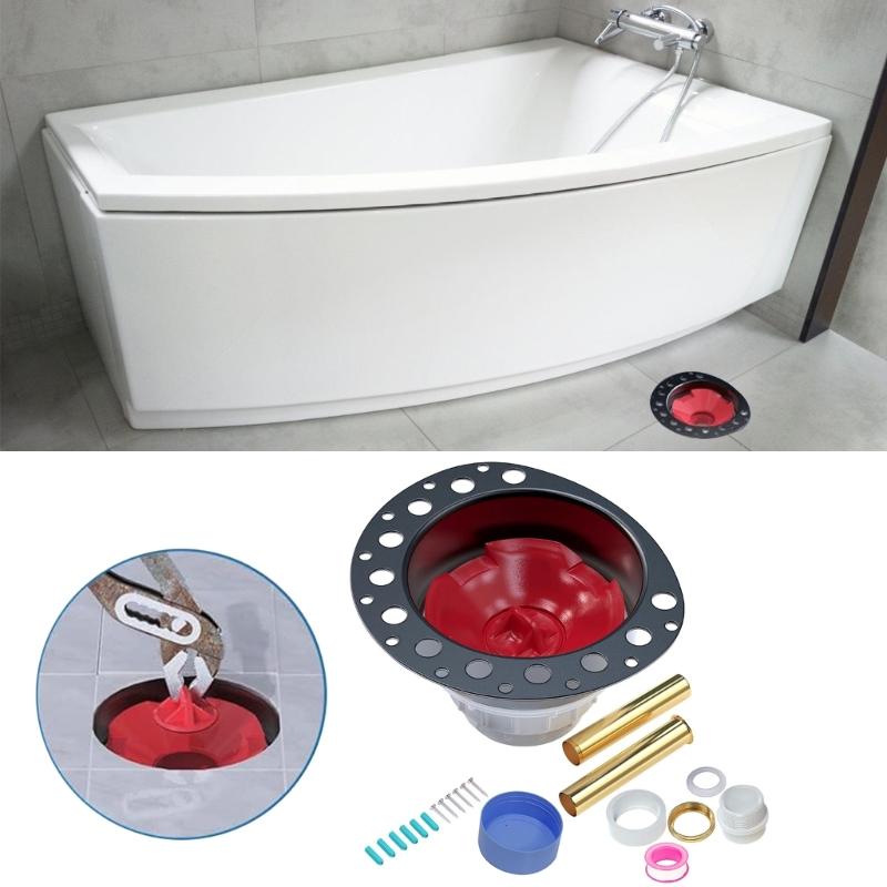Tail Pipe Bath Drain Rough in set  Bathtub Drain Installation Floor Mount Tub Drain Rough for Freestanding Bathtubs