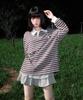 ROSEFRANTZ Stripe Collar Long Sleeve [Brown]