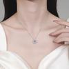 Yin Baichuan S925 Sterling Silver Moissanite Hexagonal Pendant Necklace for Women - Trendy, Versatile, Everyday, Festival Gift