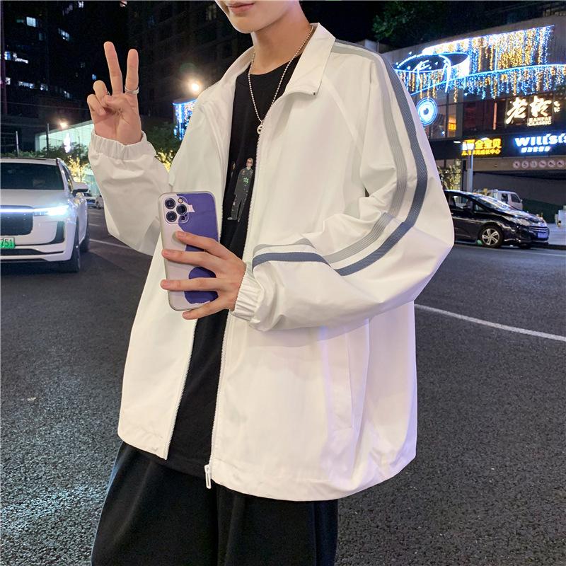 

Куртки для пар с воротником-стойкой, осеннее тонкое повседневное свободное пальто S белый