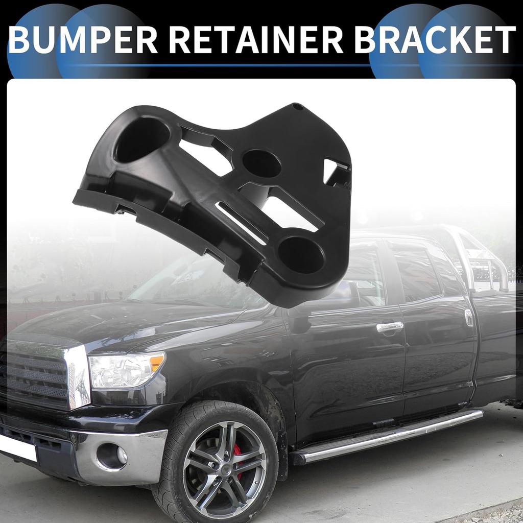 Bumper Support Bracket, Right Side Front Bumper Retainer Bracket Hold Mount No.521150C060 for Toyota Tundra 2007-2014 ABS Black, 1 Pc
