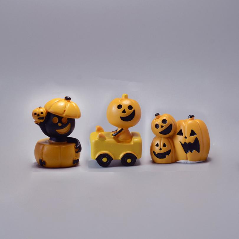 Jackman Ghost Pumpkin Lamp Clown Micro Landscape Decorative Ornaments Halloween Diy Accessories Mini Micro Landscape Decoration
