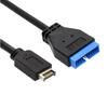 USB 3.0 Motherboard 20 Pin Male to USB 3.1 Female Extension Cable Extender Motherboard Adapter Cable Replacement Parts