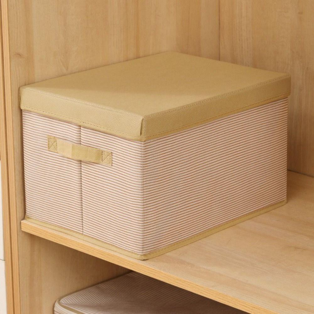 Large Capacity Cover Clothes Storage Box Dust-proof Folding Clothes Quilt Storage Box with Handle Space Saving Toy Storage Box