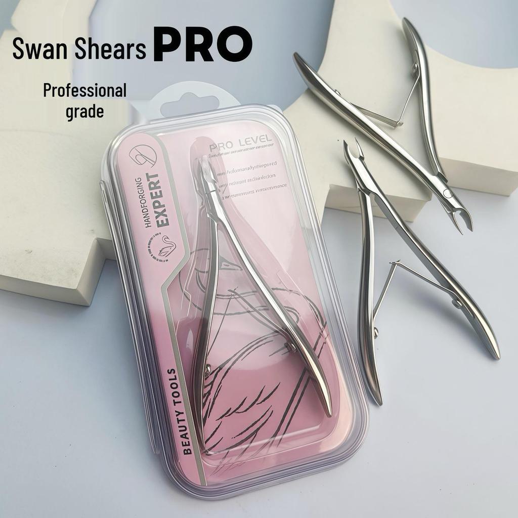 Swan PRO Stainless Steel Manicure Scissors: Small, Sharp, 3.0mm for Hard Nails and Cuticles.