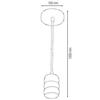 Suspension câble (1m) Gauss cuivre E27 IP20 max 60W