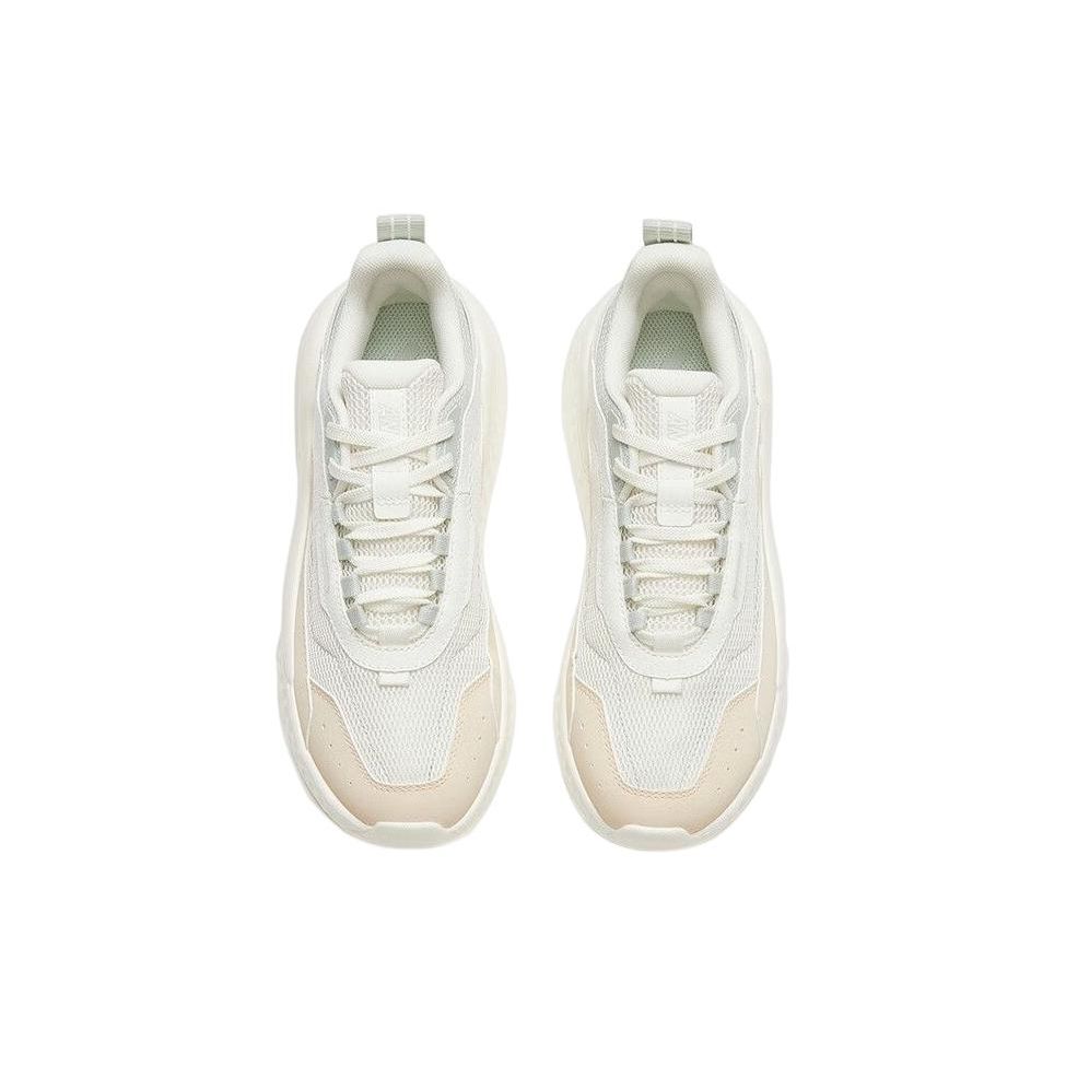 Anta Unrestrained Shock Absorption Non-Slip Durable Low-Top Sports Casual Shoes Women Sneaker White Gray Green 922328823-3