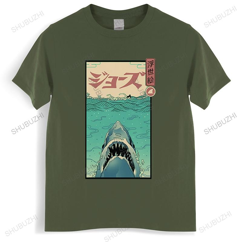 Shark In The Sea With Japanese UkiyoE TShirts Summer Short Sleeve Unisex T Shirt Cool Streetwear Tshirt Harajuku Hip Hop TShirt