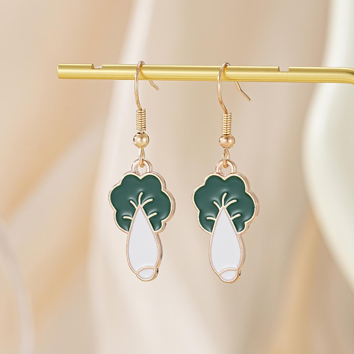 

Набор сережек с разноцветными овощами и фруктами | Модные украшения | Дизайн крючков