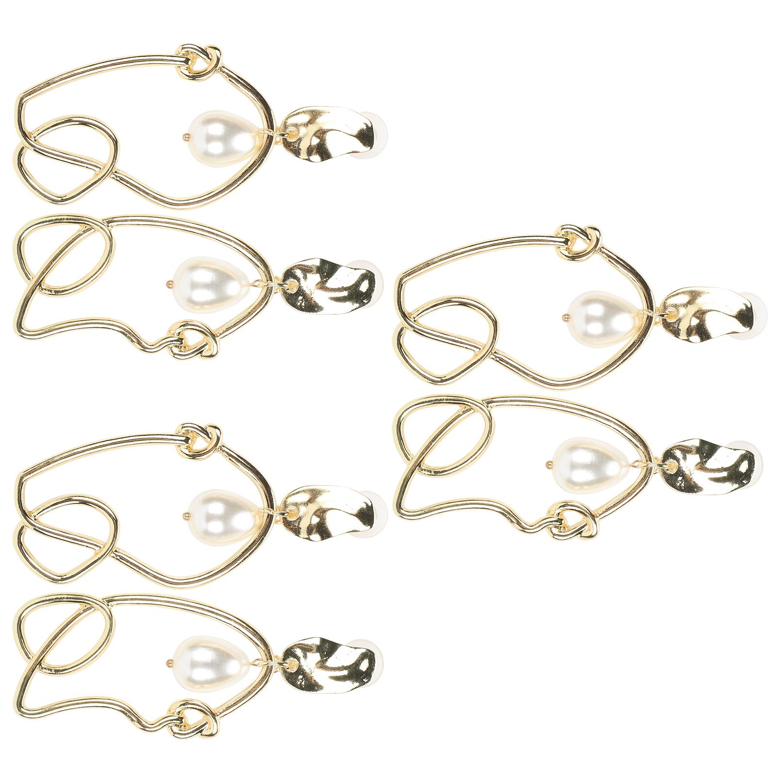 3 пары серег Неправильная геометрическая форма Узловая линия Все сочетаются Модные висячие