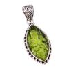 Natural Moldavite Gemstone Handmade 925 Solid Sterling Silver Pendant 1.75" L2p36