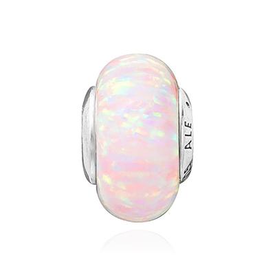 [PANDORA] 791691C03 Opalescent Pink Murano Silver Charm
