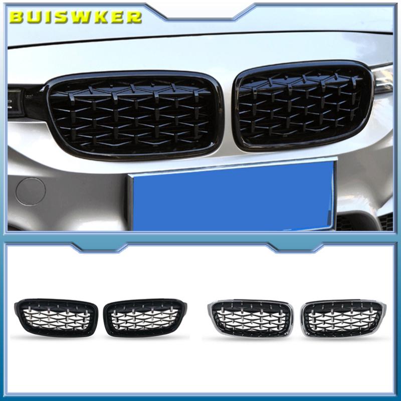 

Пара хромированных решеток в форме почек, передний бампер в метеоритном стиле для BMW 3 серии F30 F35 F31 2012-2018 Diamond Style Racing