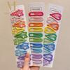 10Pcs Sweet Colorful Hair Clips Alloy Star Heart Shaped Hairpins Candy Color Handmade Hair Accessories