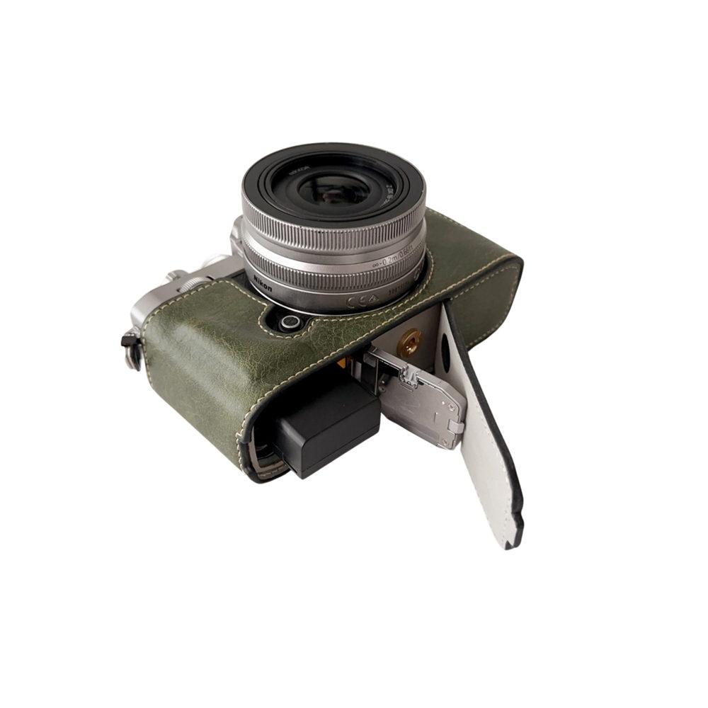 PU Lederen Camera Half Case Voor Nikon Zfc ZFC Batterijopening Onderkant Beschermhoes