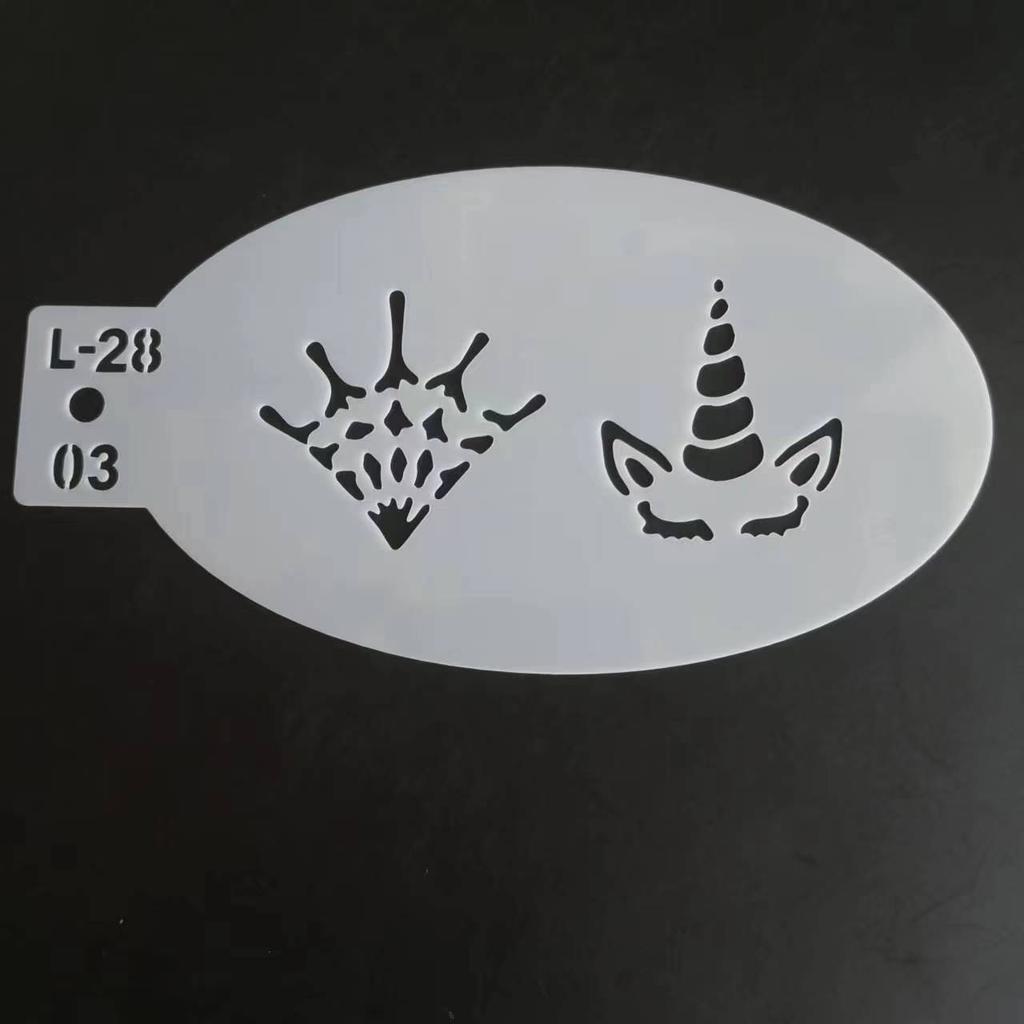 New Face Painting Stencils Templates Professional Body Art Dolphin Deer Butterfly Plastic Makeup Tools