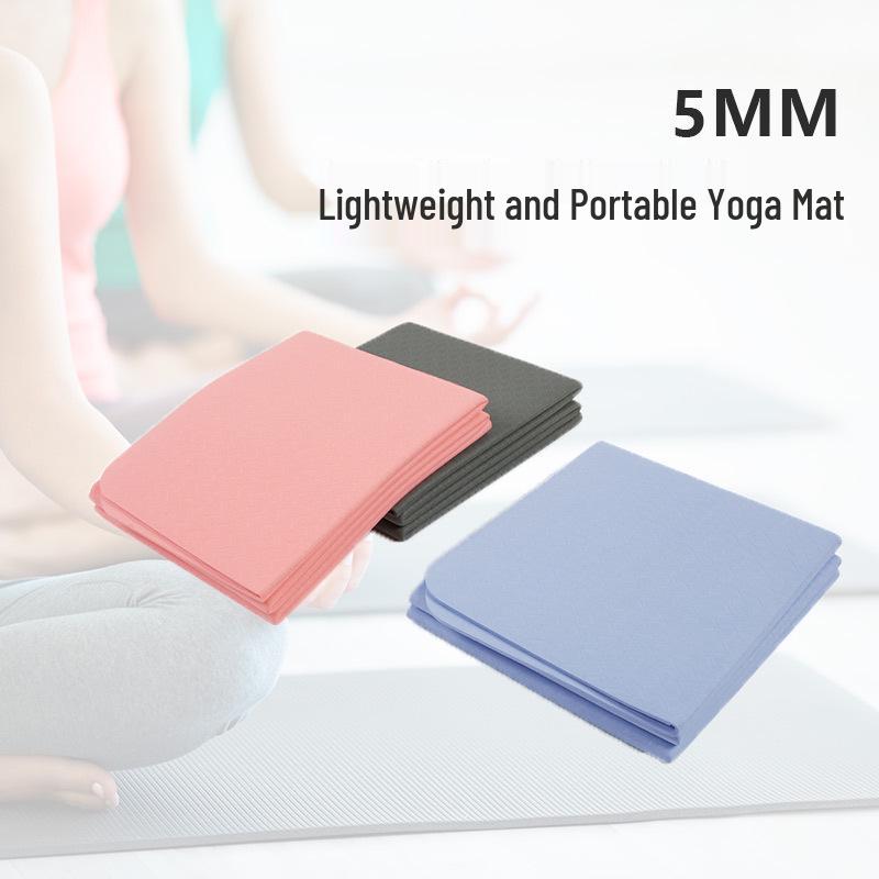 TPE Non-Slip Folding Yoga Mat for Beginners - Portable Exercise & Fitness Mat
