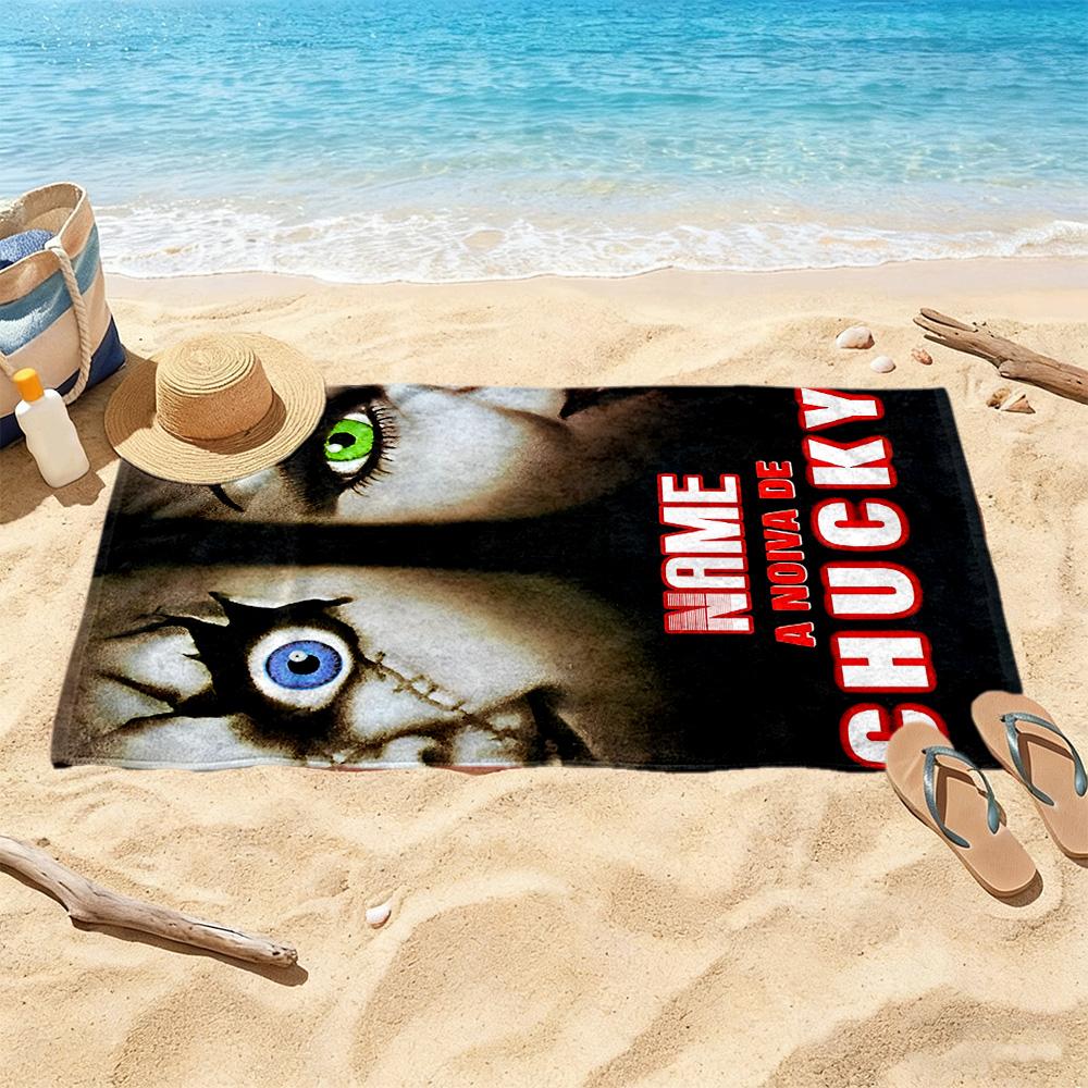 Chucky's Bride: Horror Romance Customized Name Beach Towel Soft Durable Quick-Dry