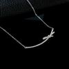Elegant Asymmetrical Rhinestone Bow Silver Necklace - Perfect Gift for Qixi Festival, Birthday, Girlfriend or Best Friend