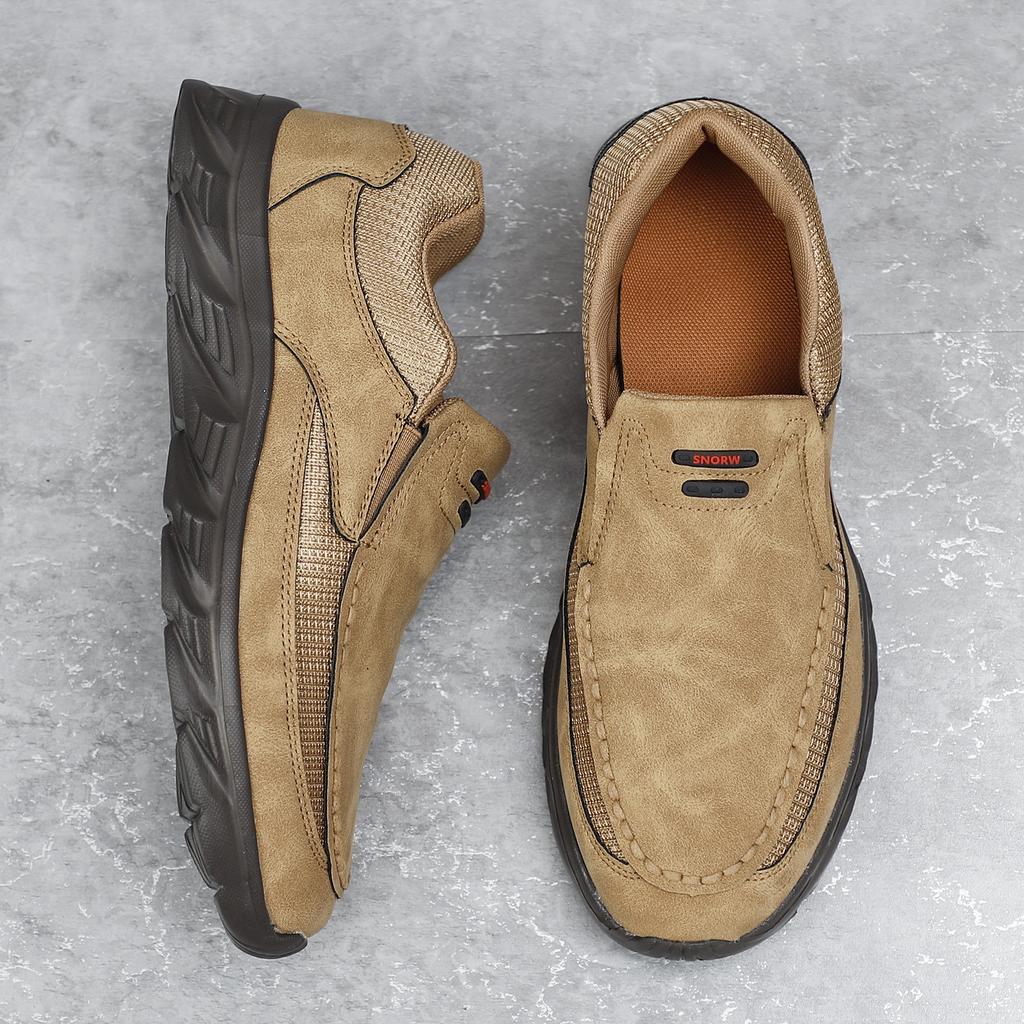 Men Leather Casual Shoes Breathable Loafers Men Sneakers  New Male Comfortable Leather Flat Footwear Sneakers Men Shoes