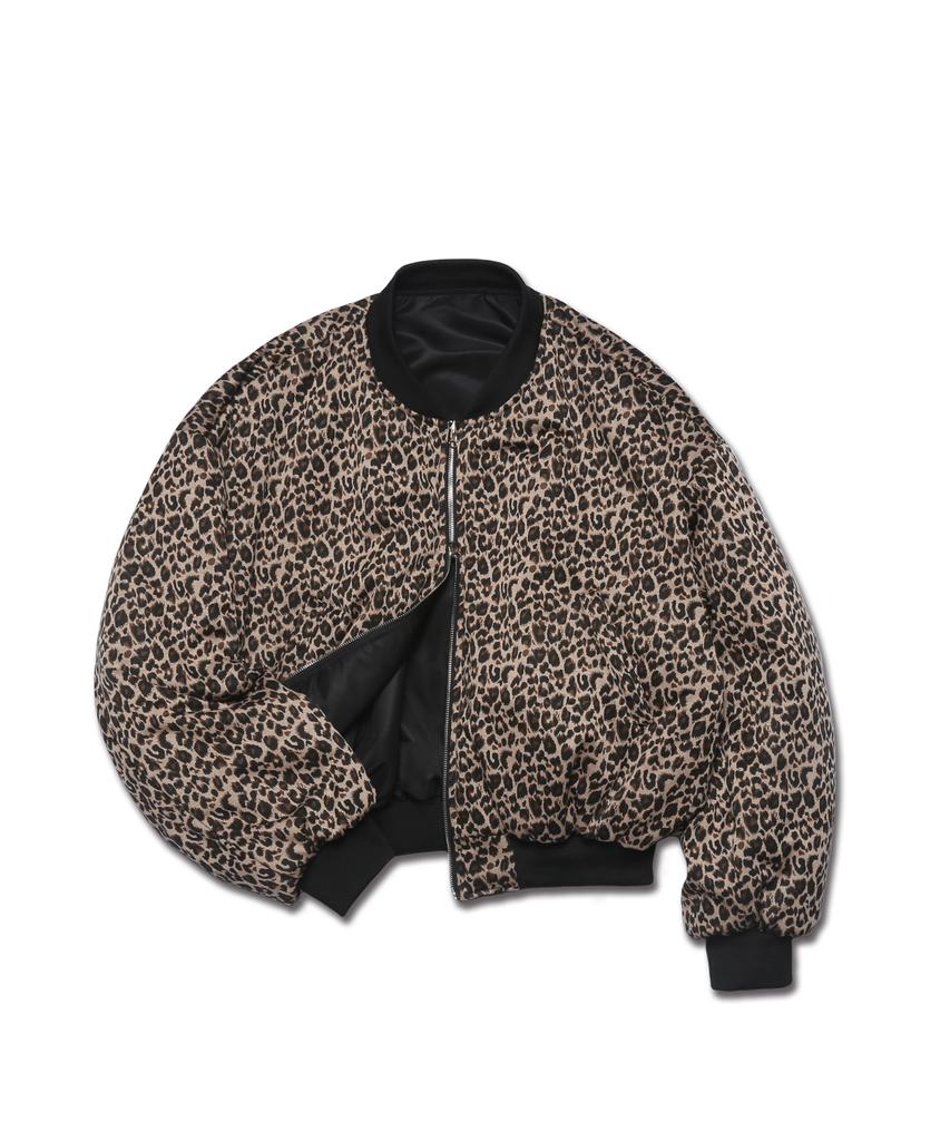 Rockpsycho Leopard Bomberjacke Schwarz