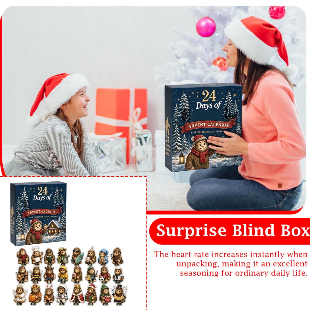 Countdown Calendar 2D Acrylic, Collectible Surprise Toy for Kids and Adults