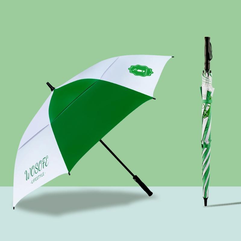 Large Golf Waterproof Umbrella Double-layer Long Handle Wind And Rain Resistant Straight Pole Umbrella Suitable 3-4 People