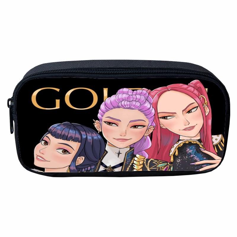 Printed Huntrix Kpop Witch Hunters K-POP Pencil Case, Cartoon Children's Student Storage Stationery Case