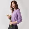 Zhaojun Women's 100% Cashmere Thickened Cable Knit Crewneck Sweater