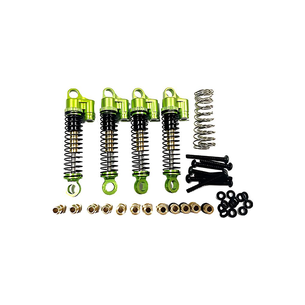 

Aluminum Alloy 1/18 Front Rear Shock Absorber 4pieces Wear-resistant Rc Front Rear Shock Absorber For HOBBYPLUS 1810178 зелений