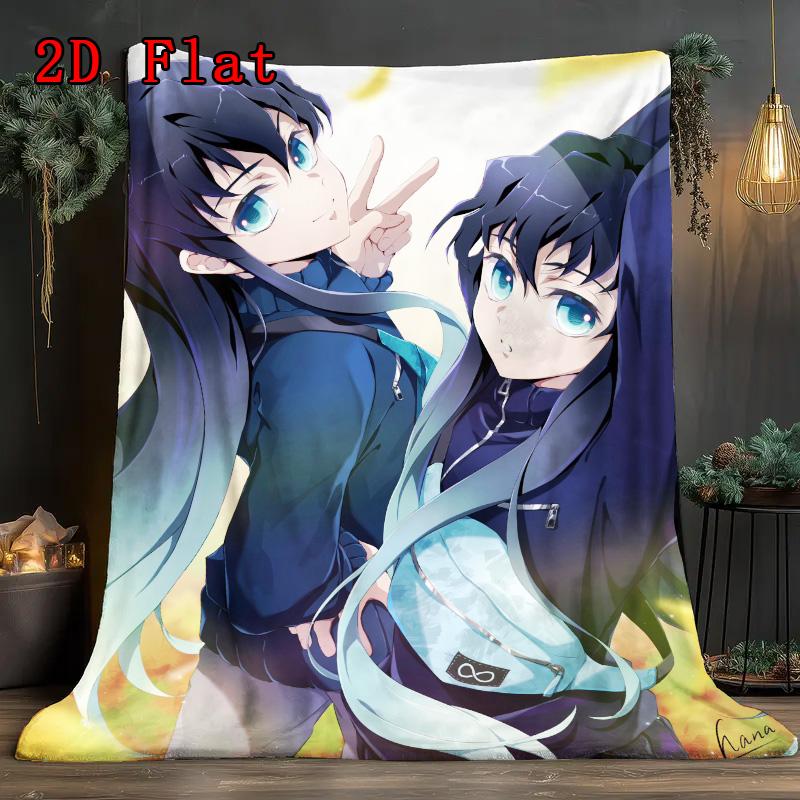 Muichiro Tokito Creative Design 2D Flat Pattern Flannel Blanket High quality All Seasons Warmth and Comfort Perfect for Christmas Gifts.DMT0925406