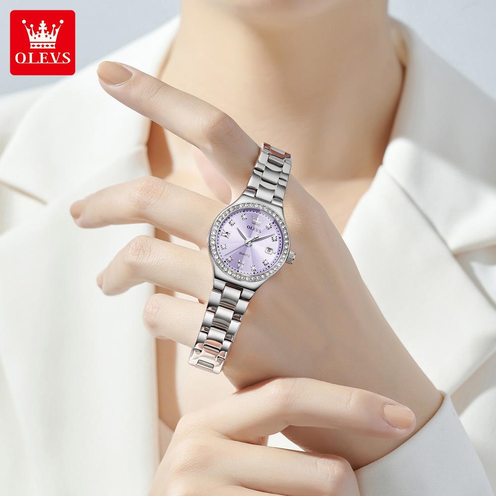 OLEVS 5628   Luxury  Design Brand Woman Watch Luxury Waterproof Fashion Diamond Watch Gift Ladies Quartz Watch