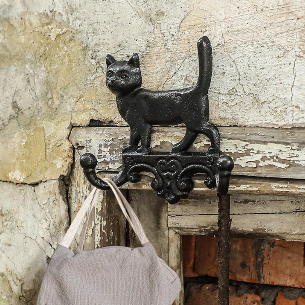 European Cast Iron Retro Kitten Puppy Hook Gardening Decoration Garden Groceries Nostalgic Crafts Wrought Iron