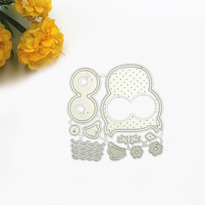 Lovely Owl Die Cut for Card Making Metal Cutting Die Handmade DIY Stencil Template Embossing for Child Scrapbook Crafts