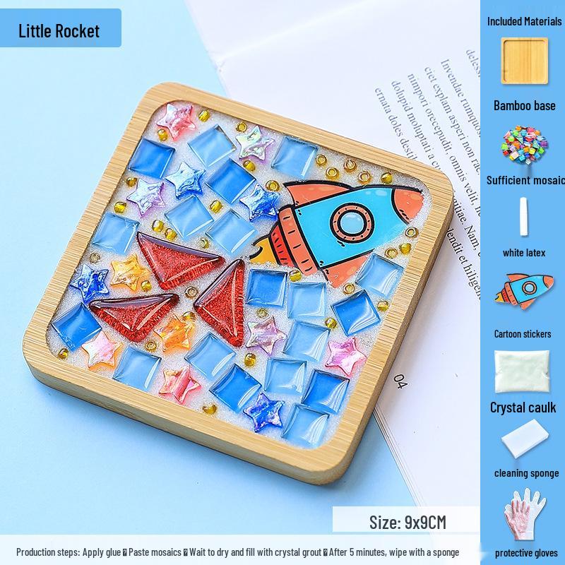 Mosaic DIY Coaster Kit: Parent-Child Creative Gift for Kids