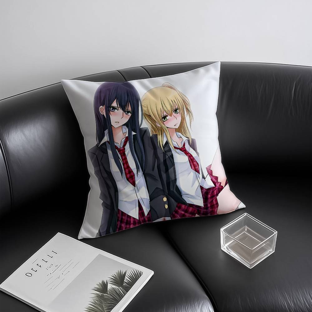 

Anime Bl-loom Into You Pillow Case Anti-dustmite Invisible zipper Sofa Bed 12x12Inch