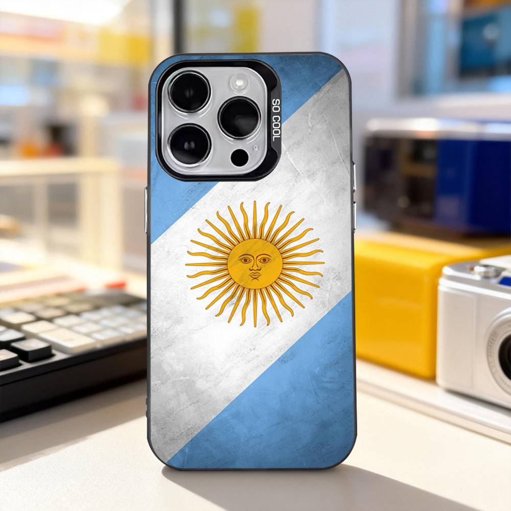 

Argentine Flag Map Phone Case For iPhone 17,16,15,14,13,12,11,Pro,XS,Max,Plus,Mini,SE4,E Black Matte Shockproof Cover iPhone13