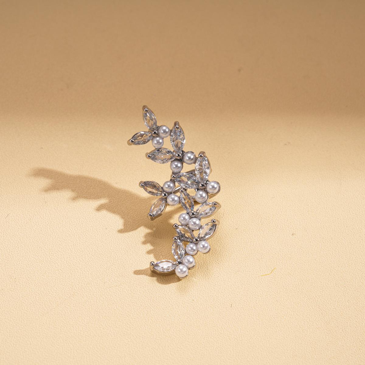 Имитация циркона жемчужная бабочка без проколов ушей клипса на козелок уха изысканные серьги