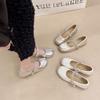 Flat-bottomed Ballet Single Shoes Women's 2025 New Summer Shallow Mouth Mary Jane Shoes with Skirts French Evening Wind Doudou Shoes