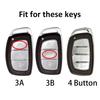 For Hyundai Tucson Santa Fe Rena Sonata Elantra Creta Ix35 Ix45 I10 I30 I40 3/4 Buttons Tpu Car Smart Key Case Cover Accessories